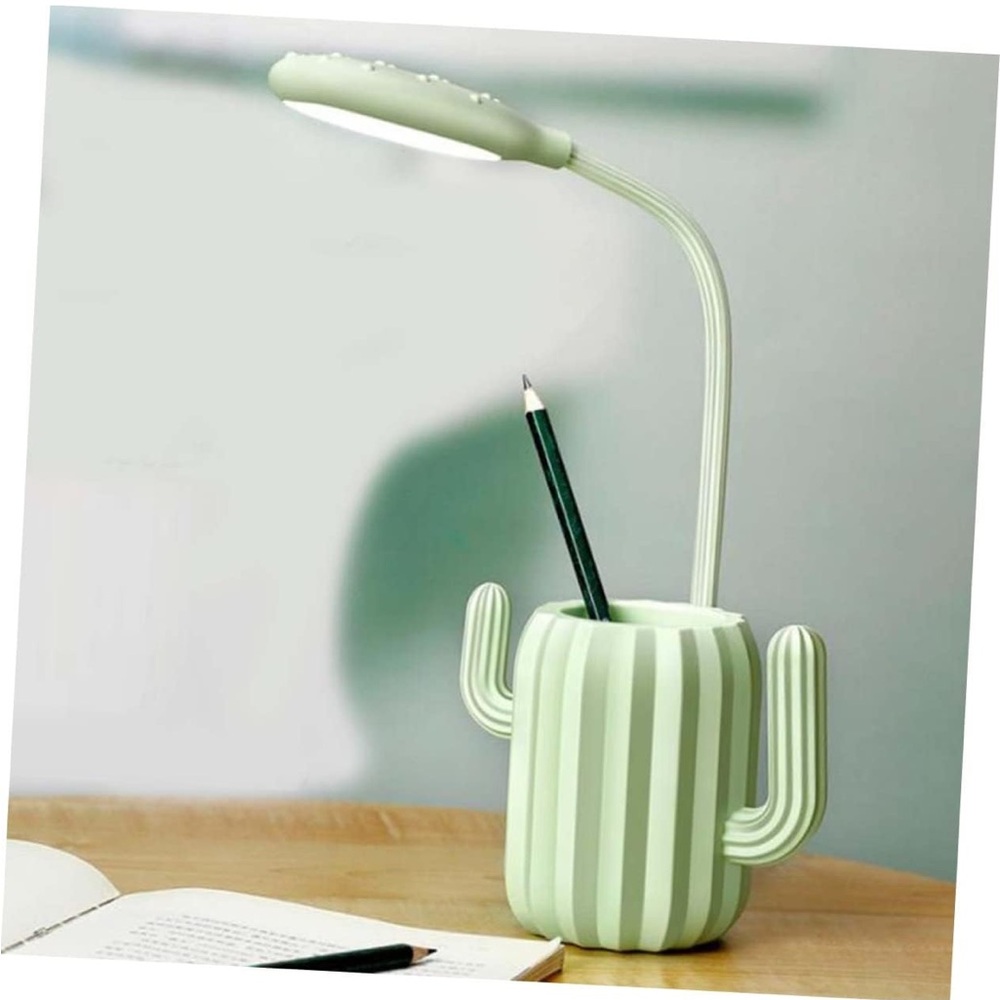 Cactus Green LED Desk Lamp with Pen Holder